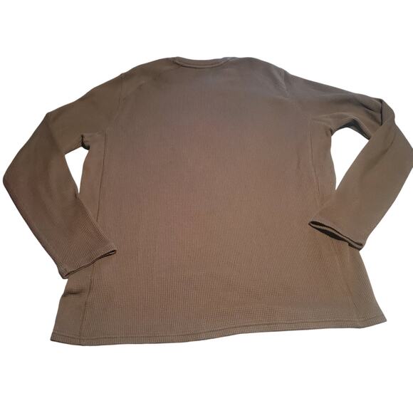 Under Armour Size L Men's Expanse Waffle Long Sleeve Crew Black/Gray - Picture 4 of 9